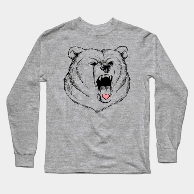 Universal Language Bear Love Long Sleeve T-Shirt by Tobe_Fonseca